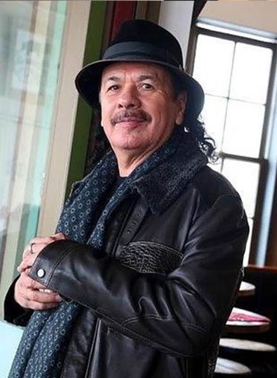 Harpoon Carlos Santana Real Inspired Black Real Leather Leather Jacket