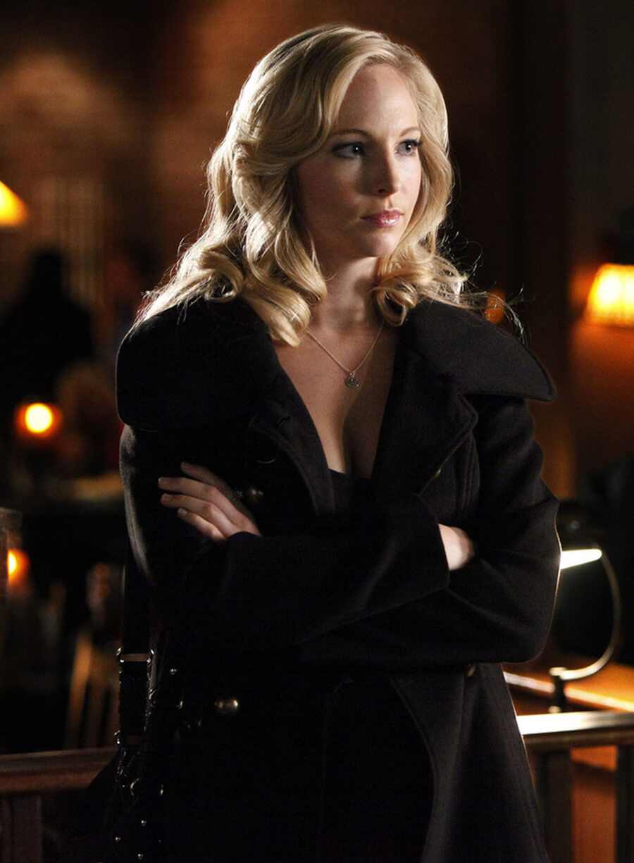 Harpoon Caroline Forbes Inspired Black Coat - The Vampire Diaries S03 Style