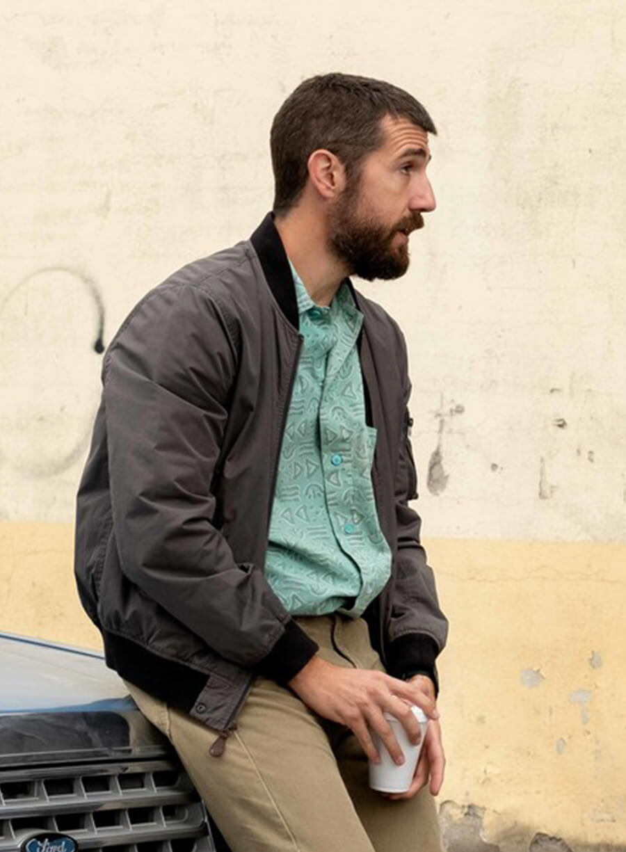 Harpoon Teddy McDonald Inspired Grey Bomber Jacket - Snowfall Style