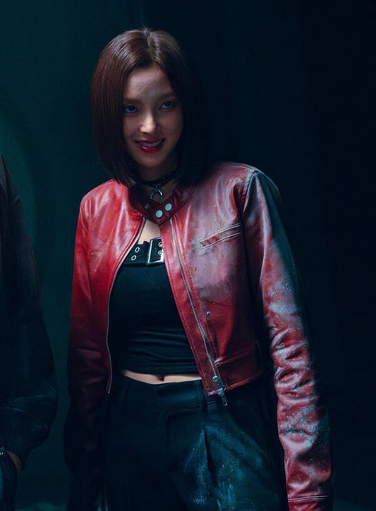 Harpoon Jo An-Na Inspired Red Leather Jacket - Cashero 2025 Style
