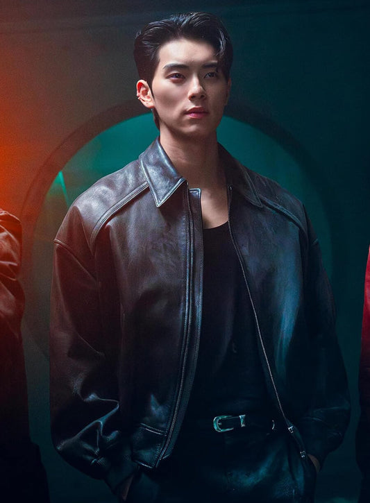 Harpoon Jo Nathan Inspired Black Leather Jacket - Cashero Style