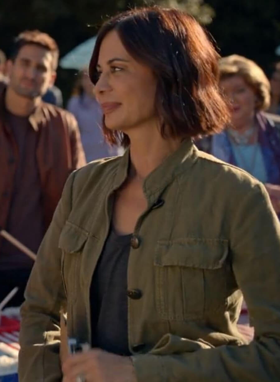 Harpoon Dr.Sam Radford Inspired Green Leather Jacket - Good Witch S06 Style
