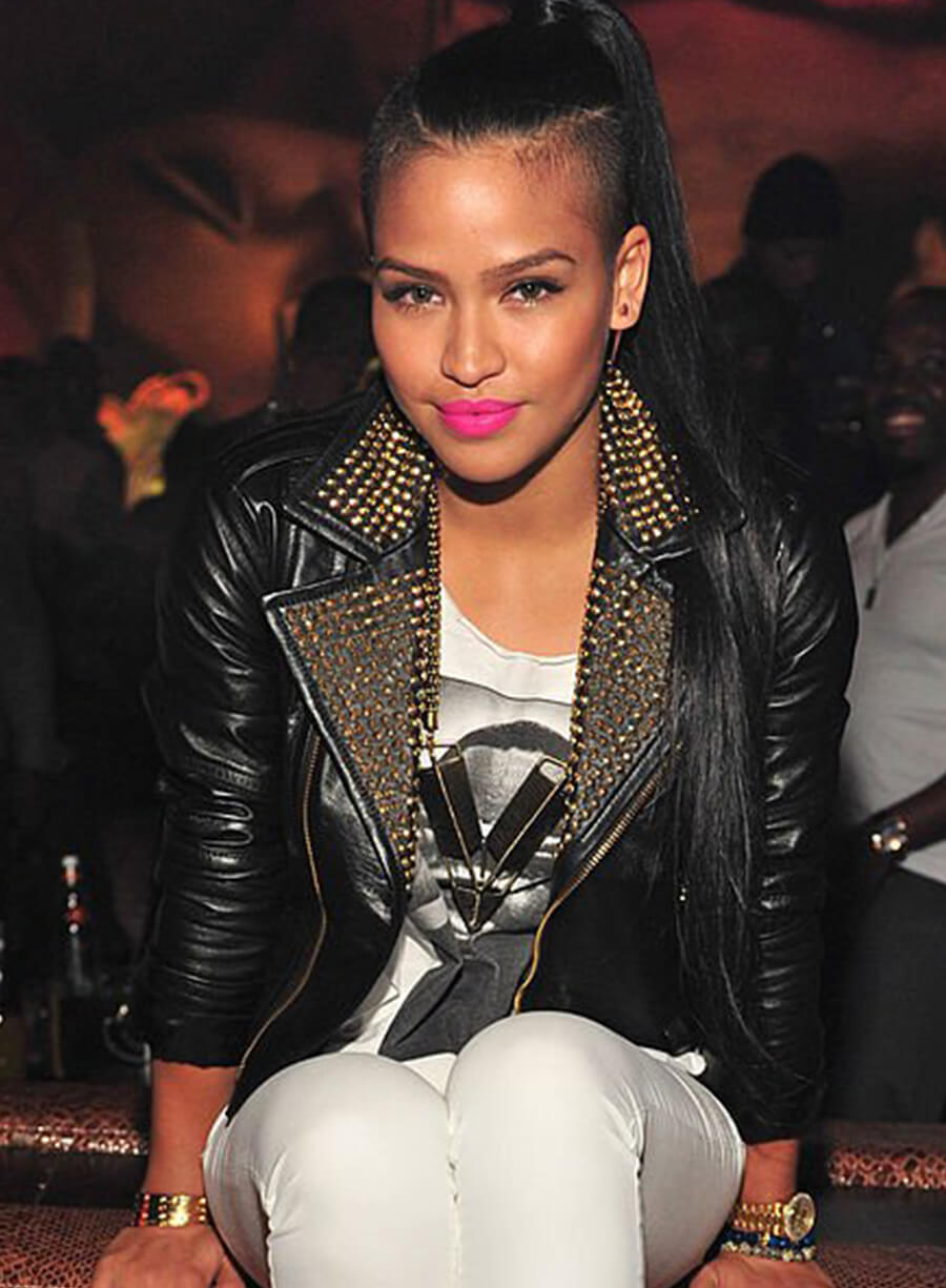 Harpoon Cassie Ventura Inspired Black Real Leather Leather Jacket