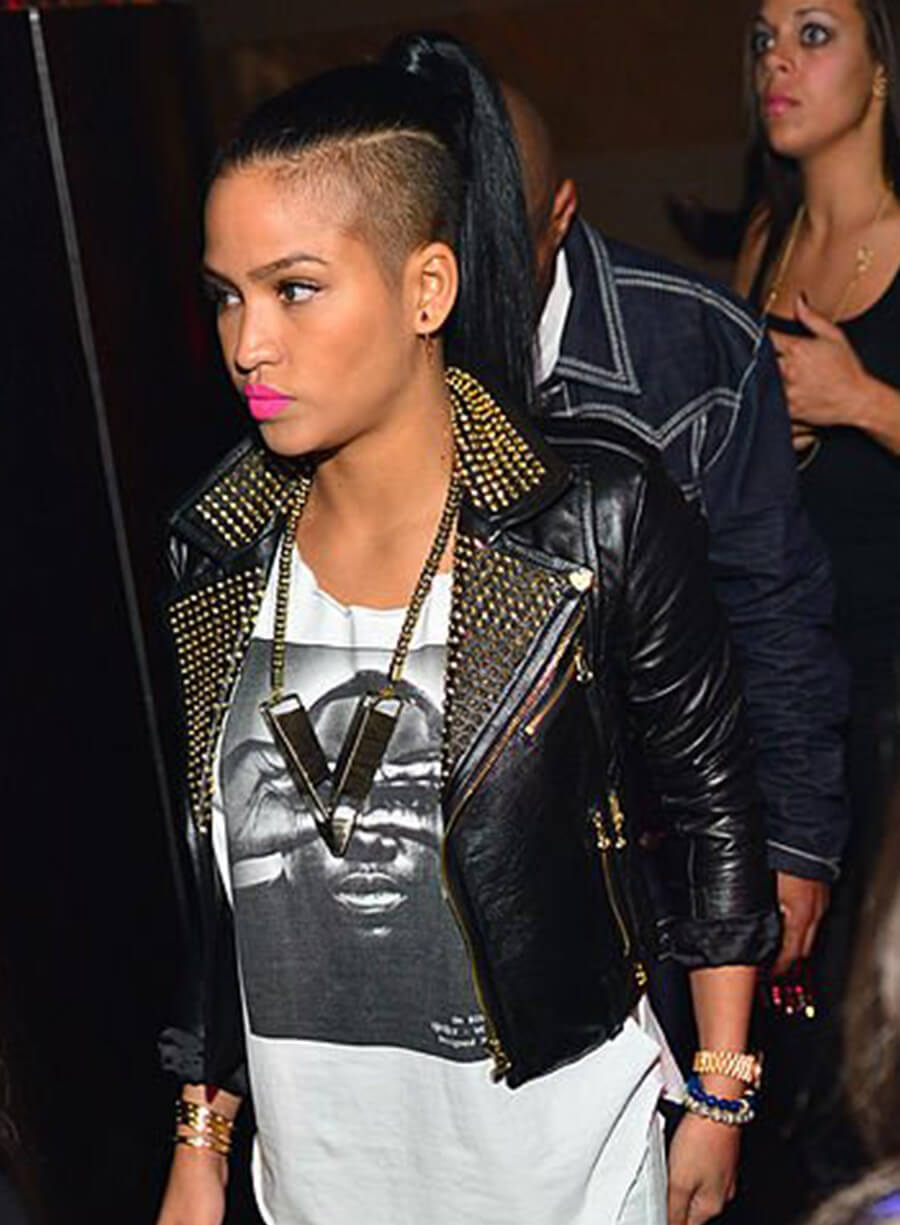 Harpoon Cassie Ventura Inspired Black Real Leather Leather Jacket