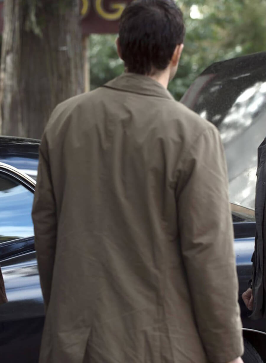 Harpoon Castiel Inspired light Brown Cotton Fabric Coat - Supernatural Tv Series Style