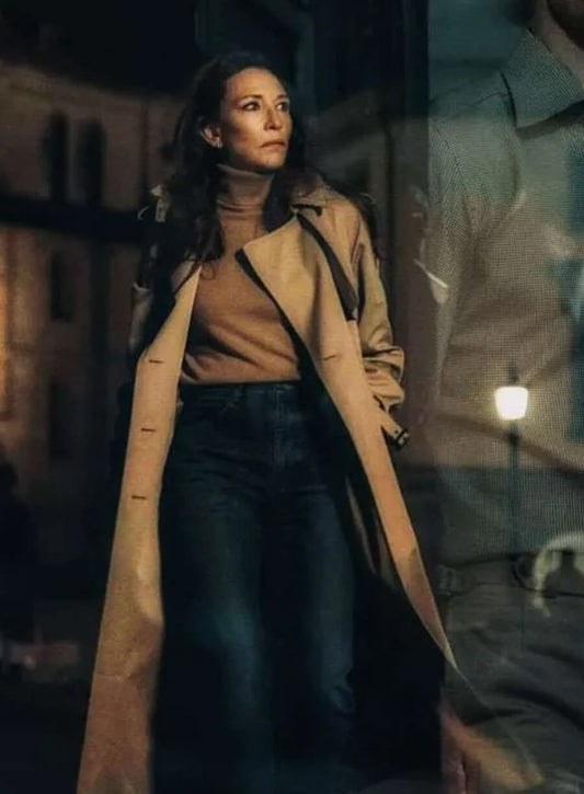 Harpoon Kathryn St. Jean Inspired Beige Coat - Black Bag 2025 Style