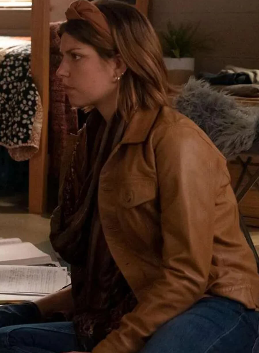 Harpoon Bree Inspired Brown Leather Jacket - Tell Me Lies Style