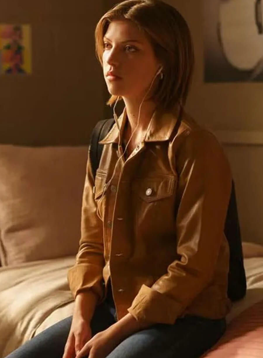 Harpoon Bree Inspired Brown Leather Jacket - Tell Me Lies Style