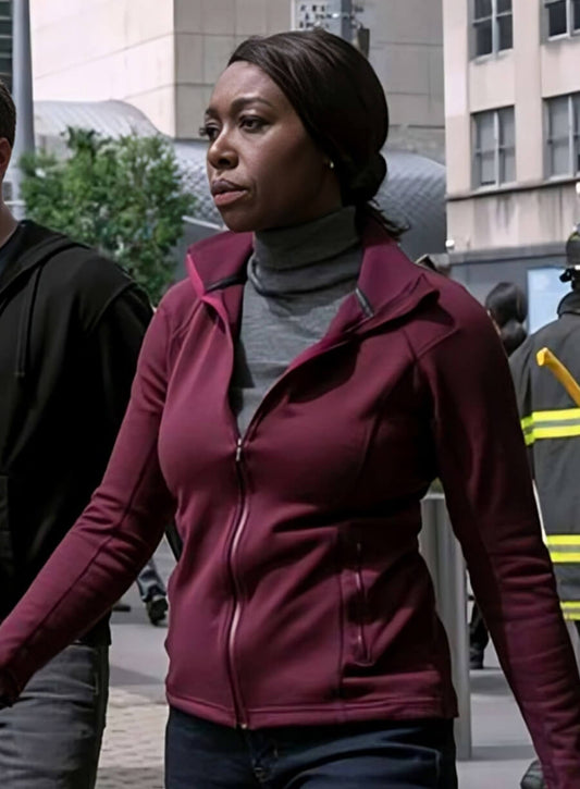 Harpoon Catherine Weaver Inspired Maroon Leather Jacket - The Night Agent S02 Style