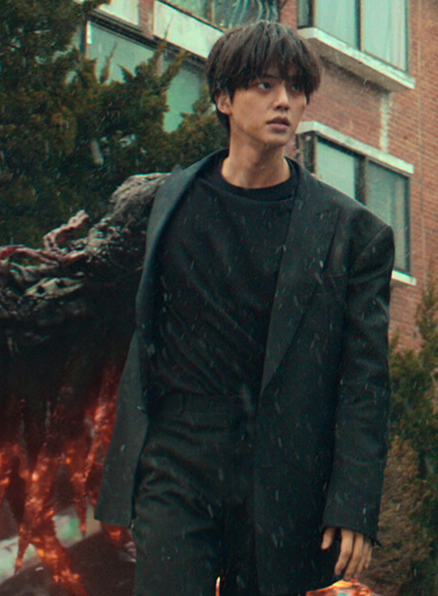 Harpoon Cha Hyun-su Inspired Black Leather Jacket - Sweet Home Style