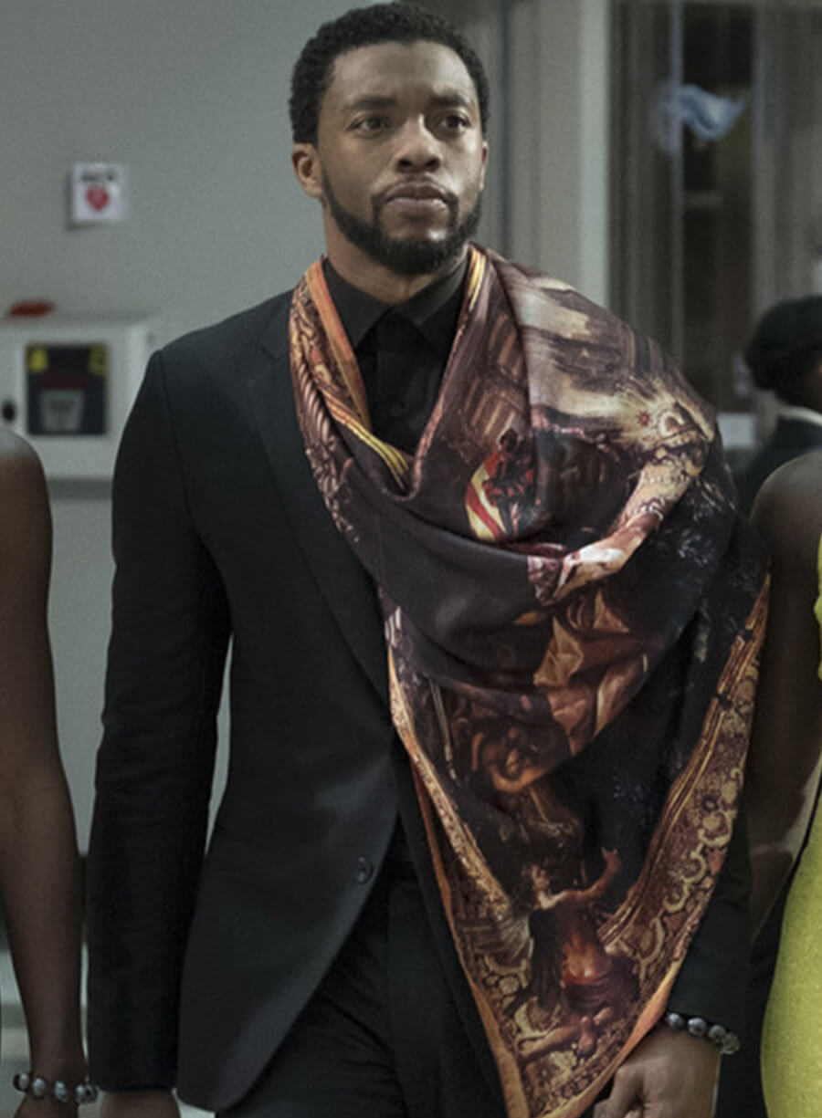 Harpoon T'Challa Inspired Black Plain Fabric Leather Jacket - Black Panther Style