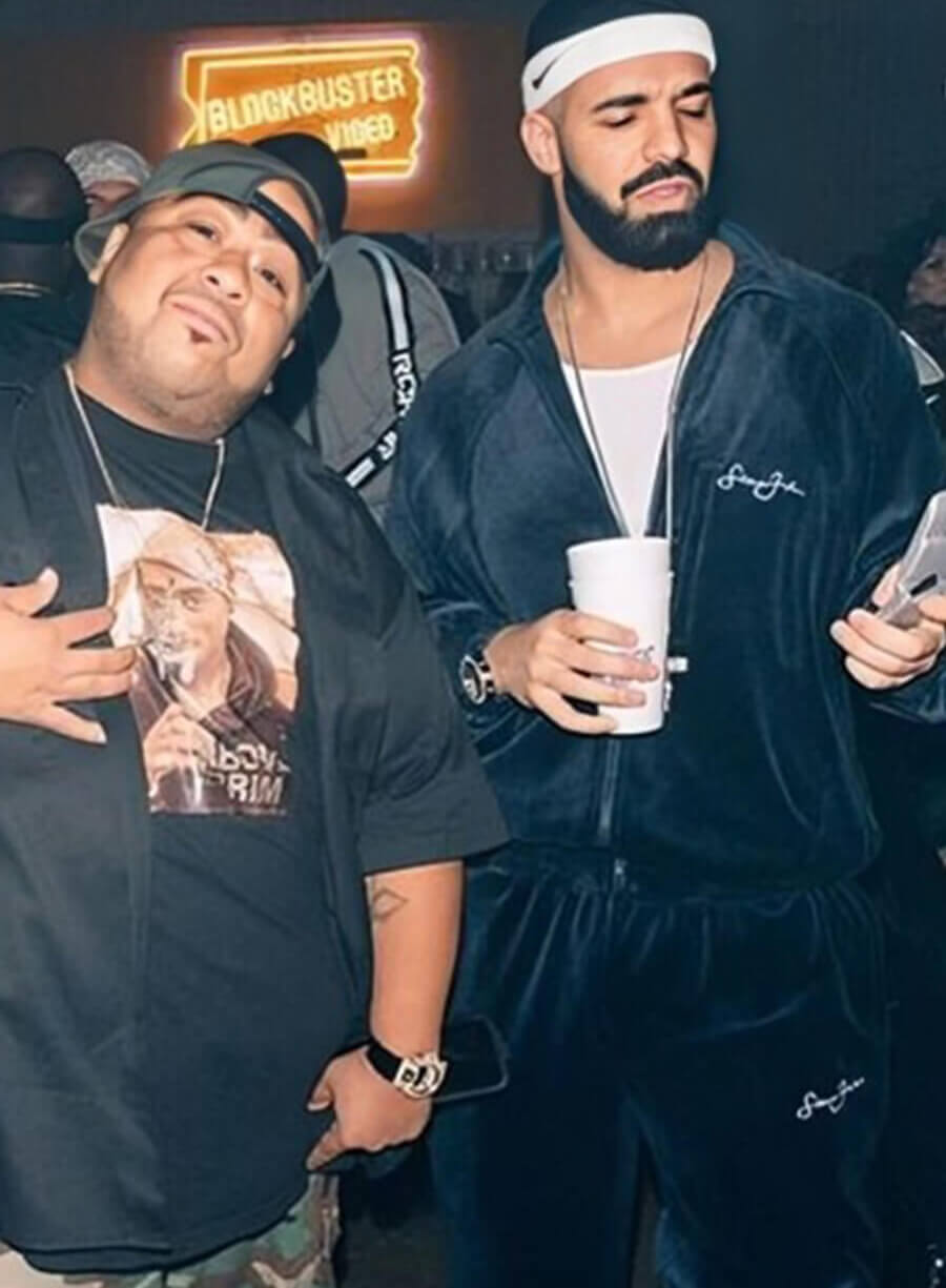 Harpoon Champagne Papi Drake Velvet Tracksuit Inspired Blue Leather Jacket