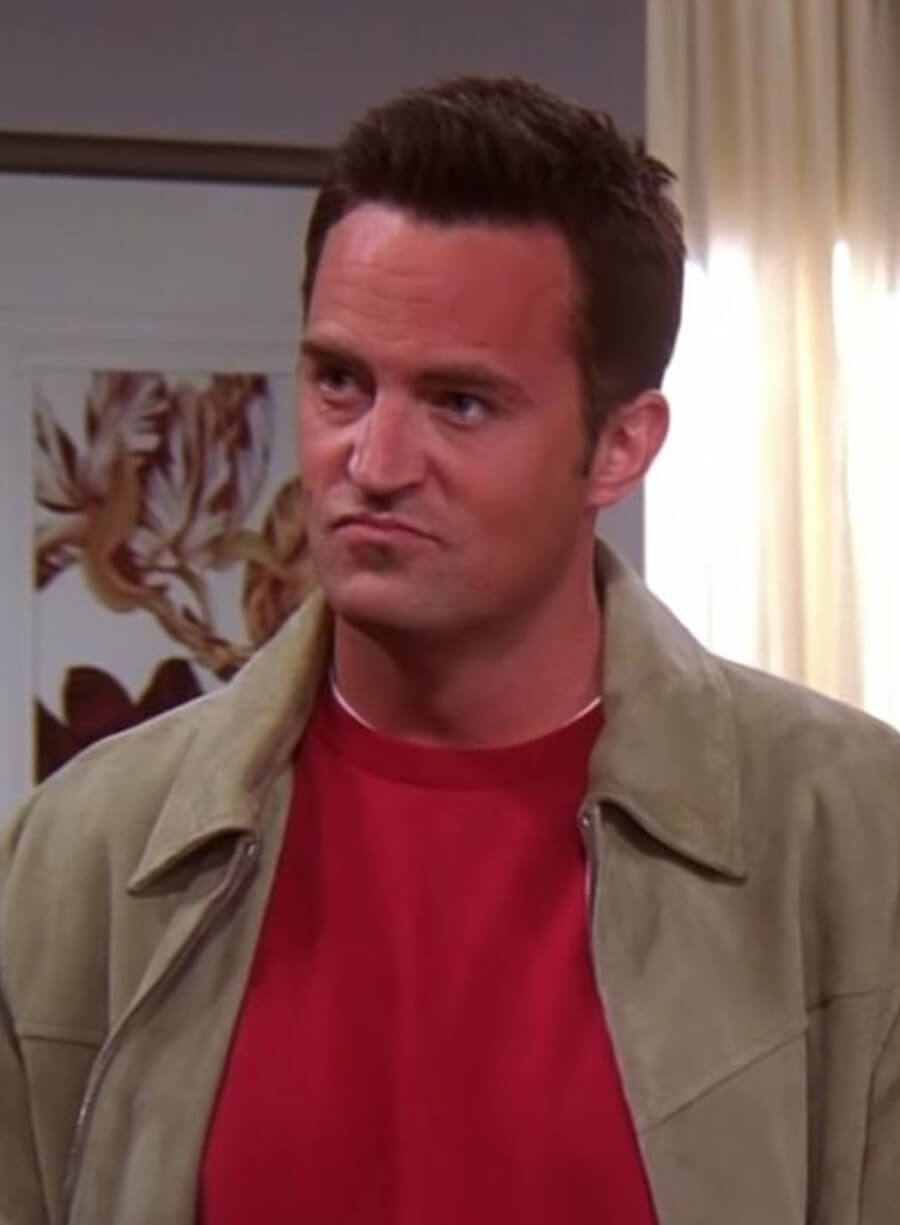 Harpoon Chandler Bing Inspired Beige Suede Leather Leather Jacket - Friends Style