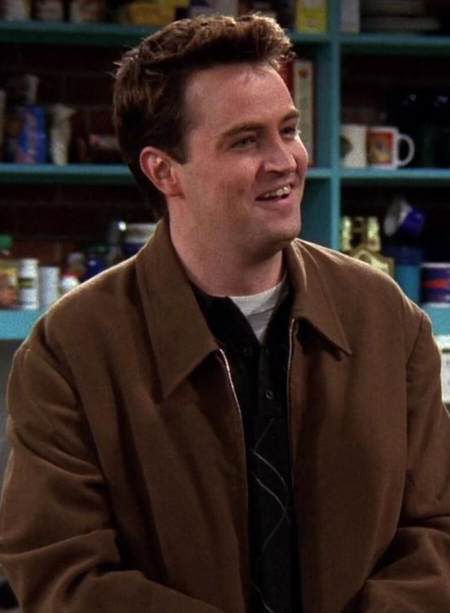 Harpoon Chandler Bing Inspired Brown Wool Jacket - Friends Style