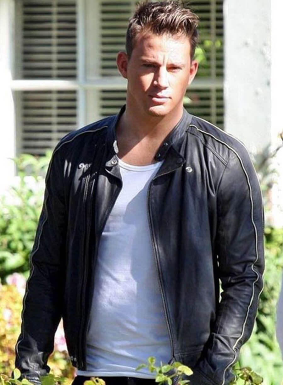 Harpoon Channing Tatum Inspired Black Real Leather Leather Jacket
