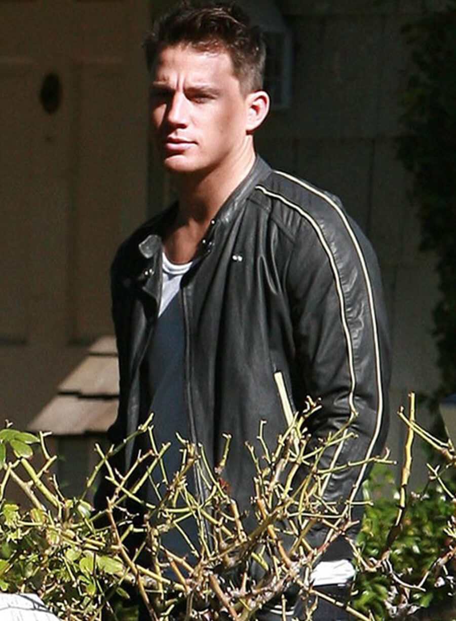 Harpoon Channing Tatum Inspired Black Real Leather Leather Jacket