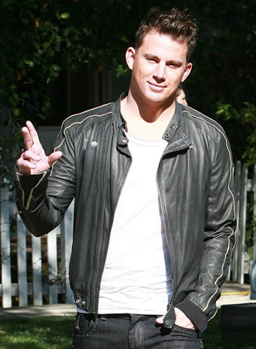 Harpoon Channing Tatum Inspired Black Real Leather Leather Jacket