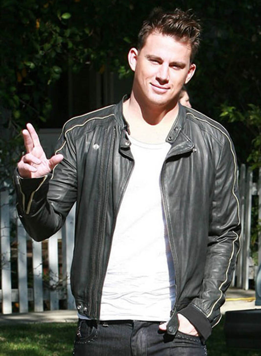 Harpoon Channing Tatum Inspired Black Real Leather Leather Jacket