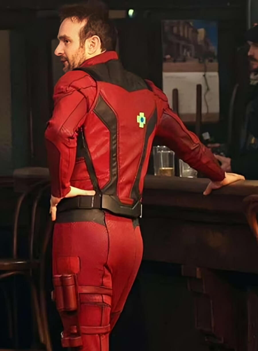 Harpoon Matt Murdock DareDevil Inspired Red Real Leather Costume Jacket - Daredevil Born Again Style