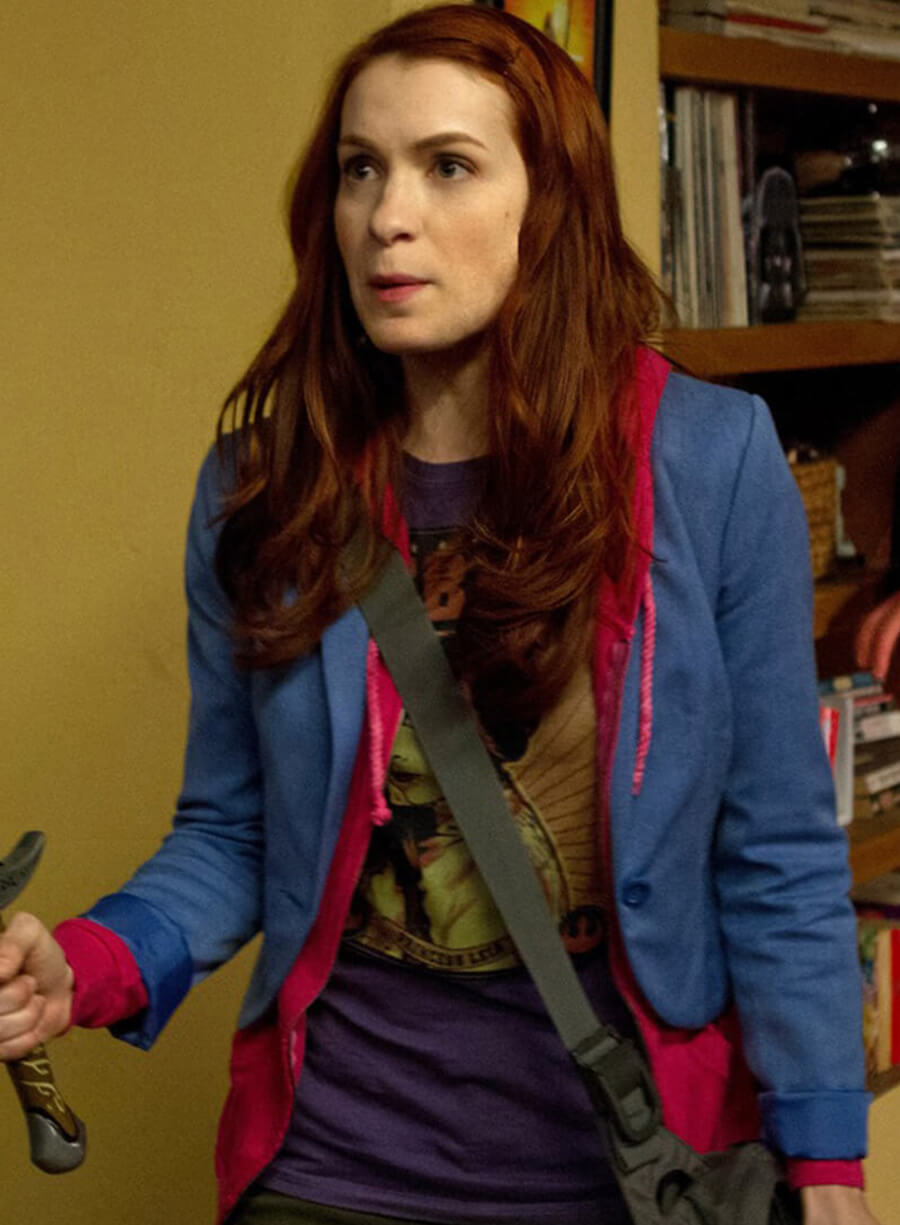 Harpoon Charlie Bradbury Inspired Blue Plain Fabric Leather Jacket - Supernatural Tv Series Style
