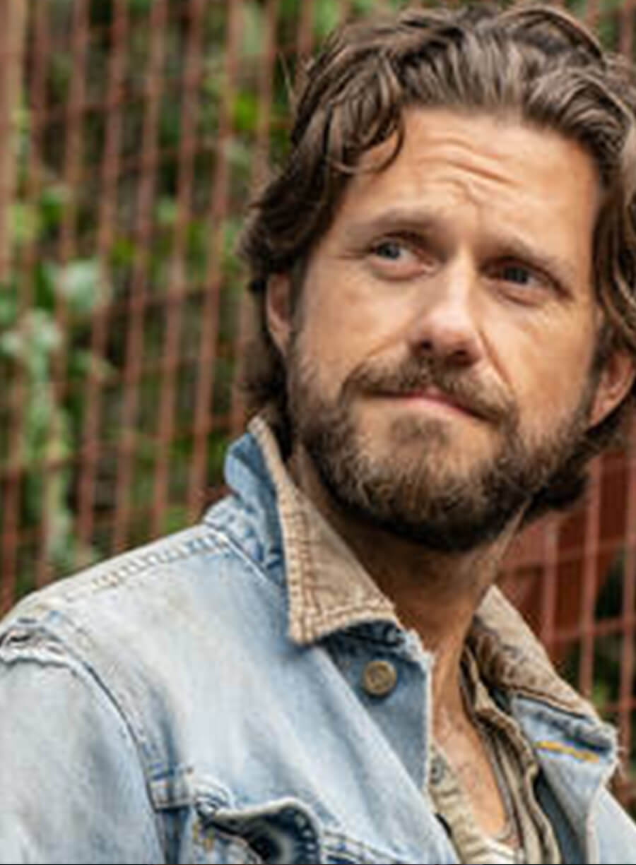 Harpoon Aaron Tveit Inspired Blue Denim Jacket - Earth Abides Tv Series Style