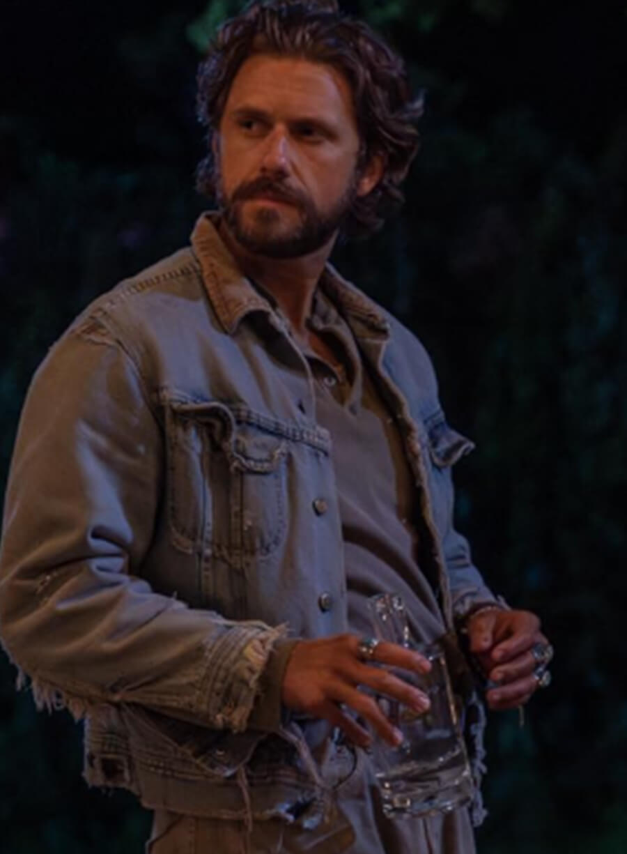 Harpoon Aaron Tveit Inspired Blue Denim Jacket - Earth Abides Tv Series Style