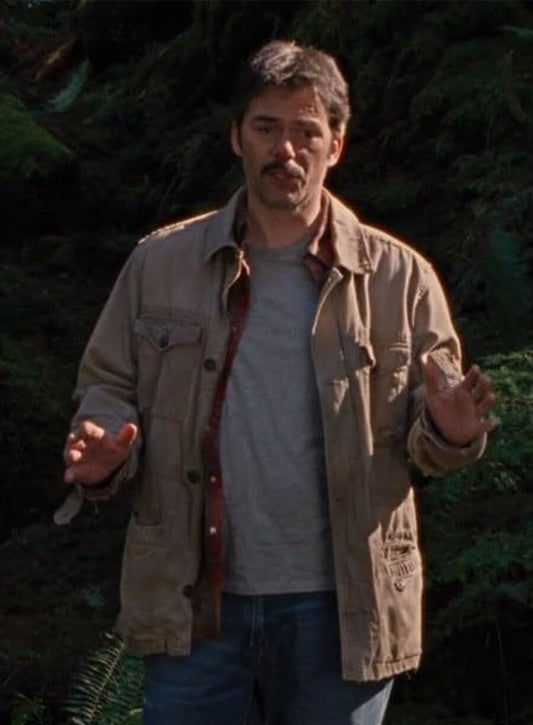 Harpoon Charlie Swan Inspired Beige Cotton Fabric Cotton Jacket - The Twilight Saga: Breaking Dawn 2 Style