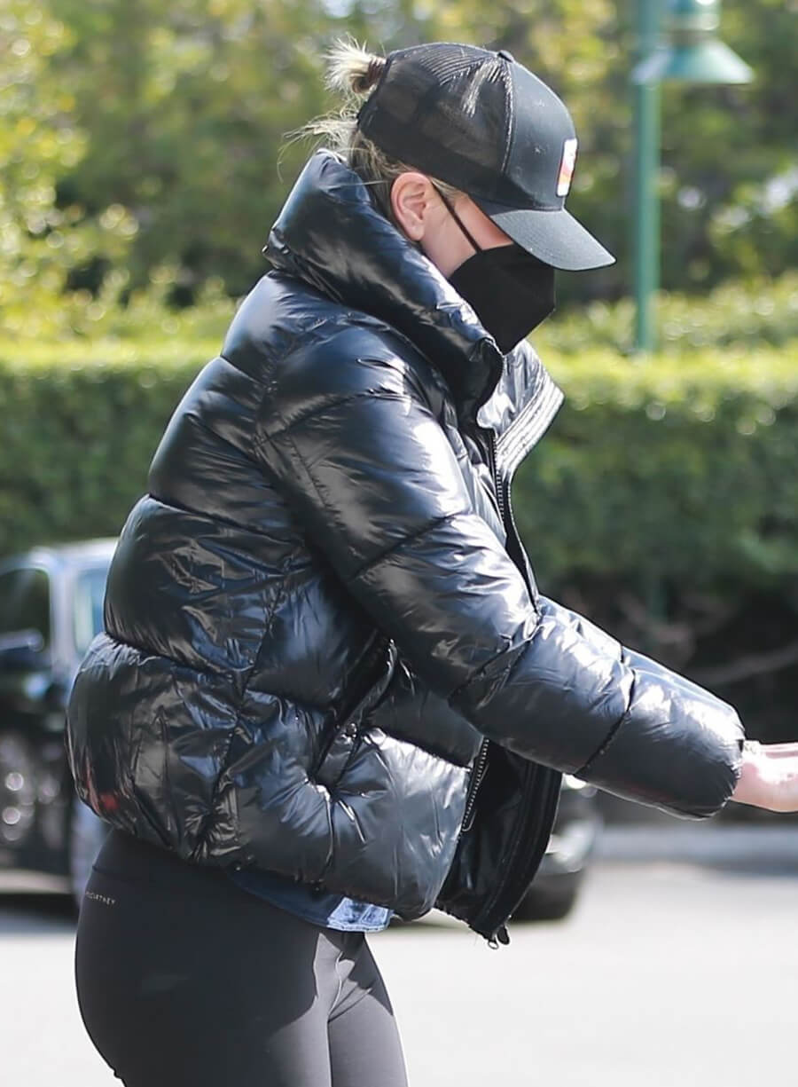 Harpoon Charlize Theron Puffer Inspired Black Leather Jacket
