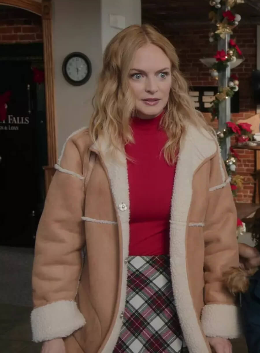 Harpoon Charlotte Sanders Inspired Brown Leather Jacket - Best. Christmas. Ever Style