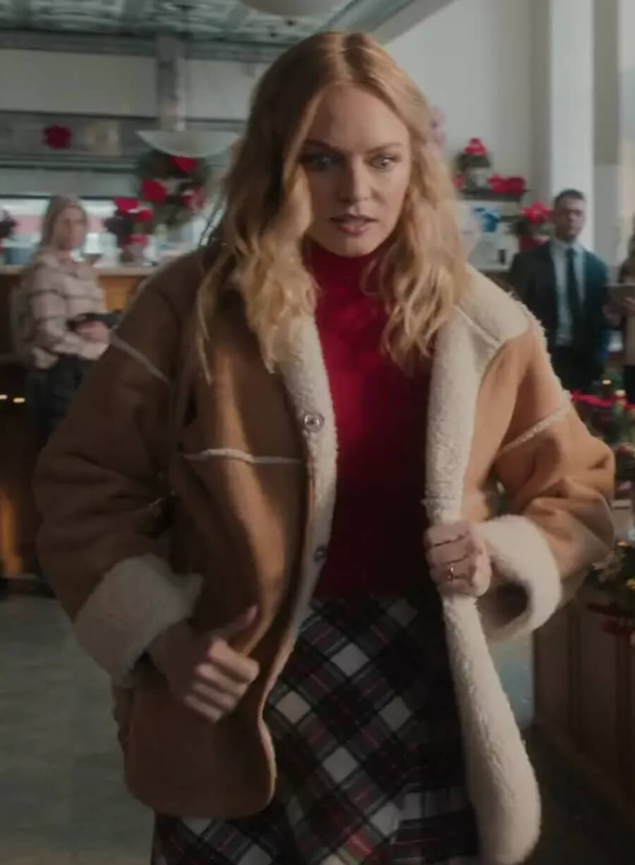 Harpoon Charlotte Sanders Inspired Brown Leather Jacket - Best. Christmas. Ever Style
