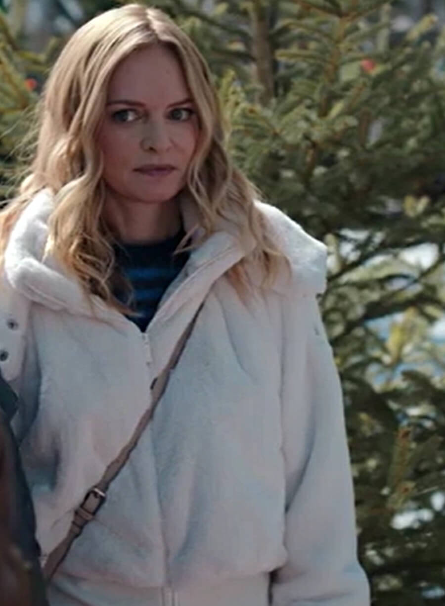 Harpoon Charlotte Sanders Inspired White Leather Jacket - Best. Christmas. Ever Style