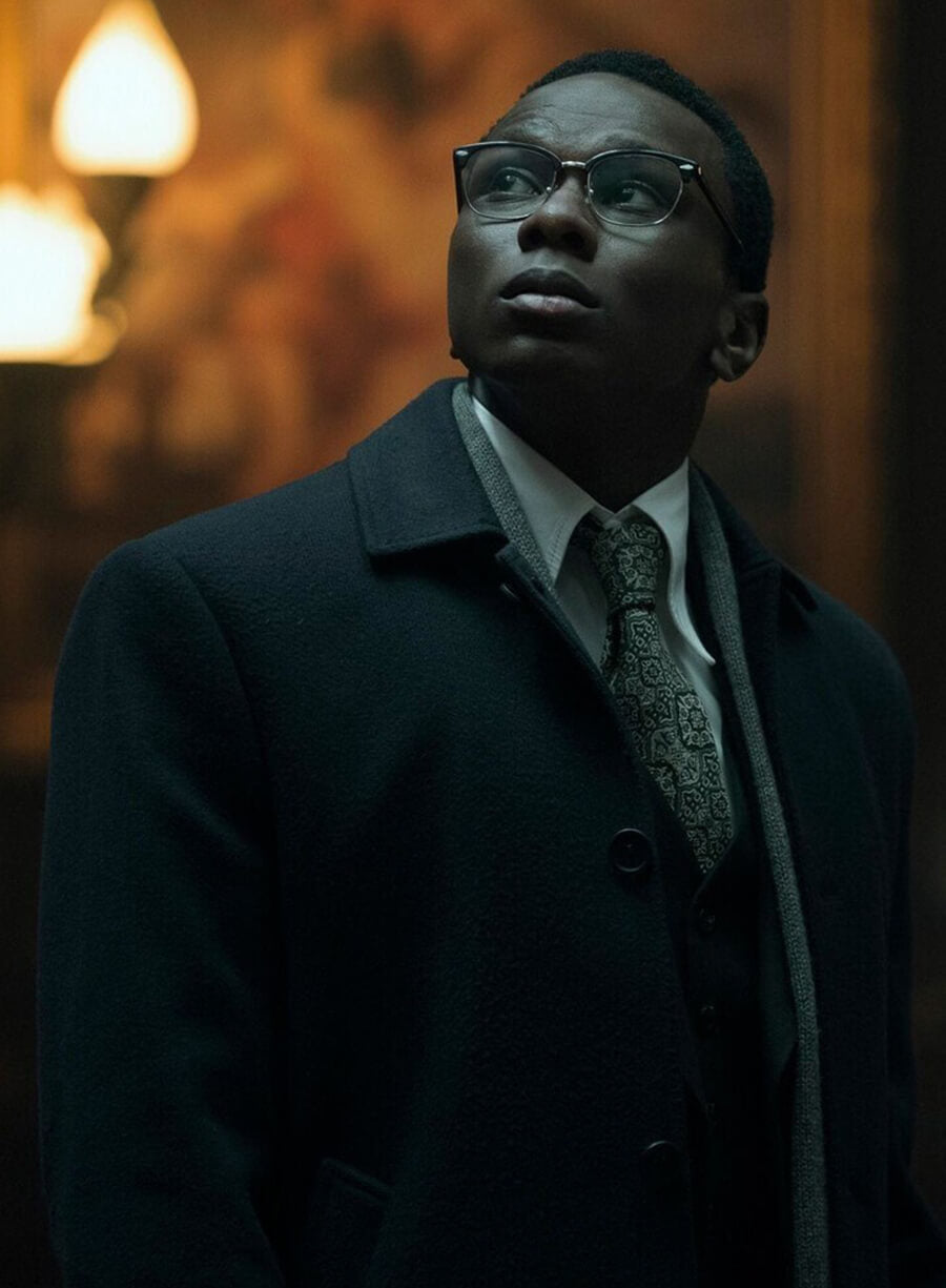 Harpoon Charon Inspired Black Wool Fabric Coat - The Continental From the World of John Wick Style