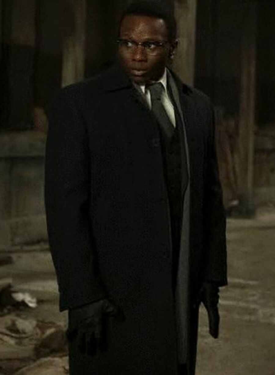 Harpoon Charon Inspired Black Wool Fabric Coat - The Continental From the World of John Wick Style