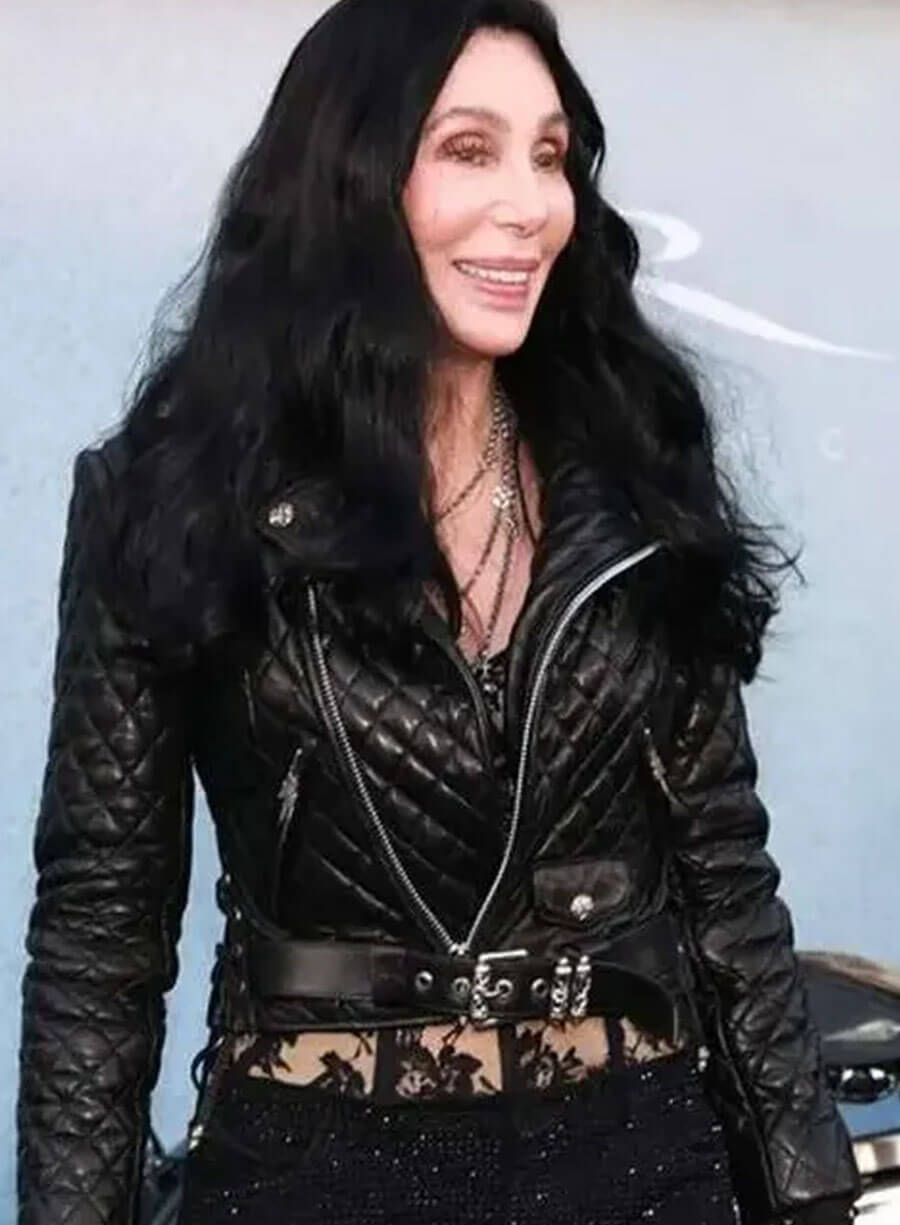 Harpoon Cher Inspired Black Biker Jacket - The Bikeriders Style