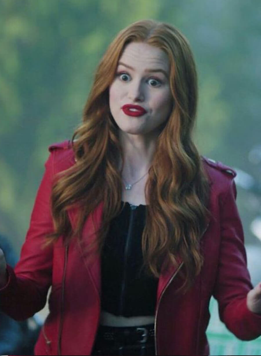 Harpoon Cheryl Blossom Inspired Red Leather Jacket - Riverdale S06 Style