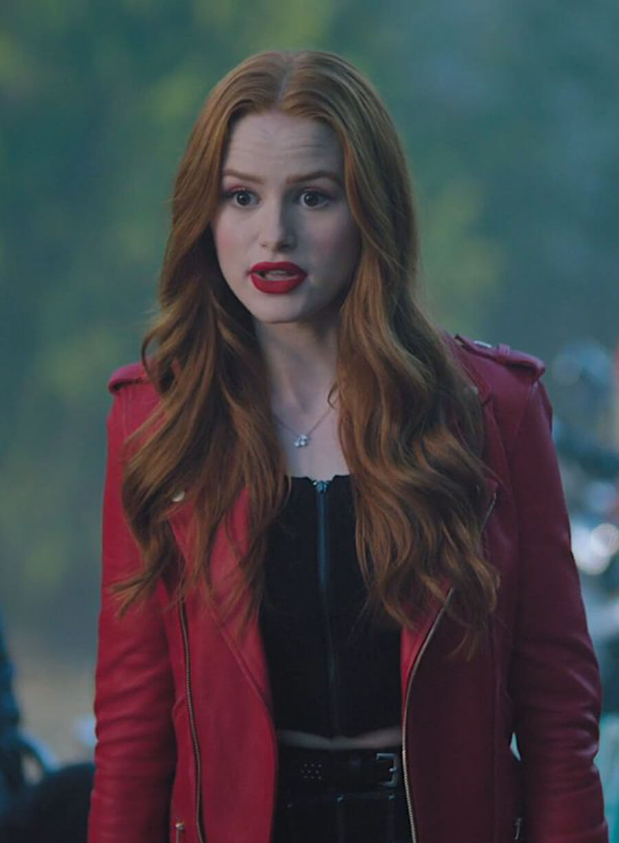 Harpoon Cheryl Blossom Inspired Red Leather Jacket - Riverdale S06 Style