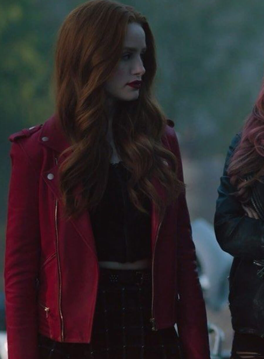 Harpoon Cheryl Blossom Inspired Red Leather Jacket - Riverdale S06 Style