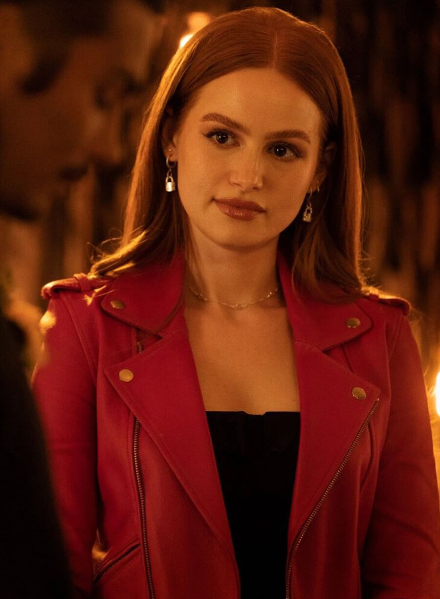 Harpoon Cheryl Blossom Inspired Red Leather Jacket - Riverdale S06 Style