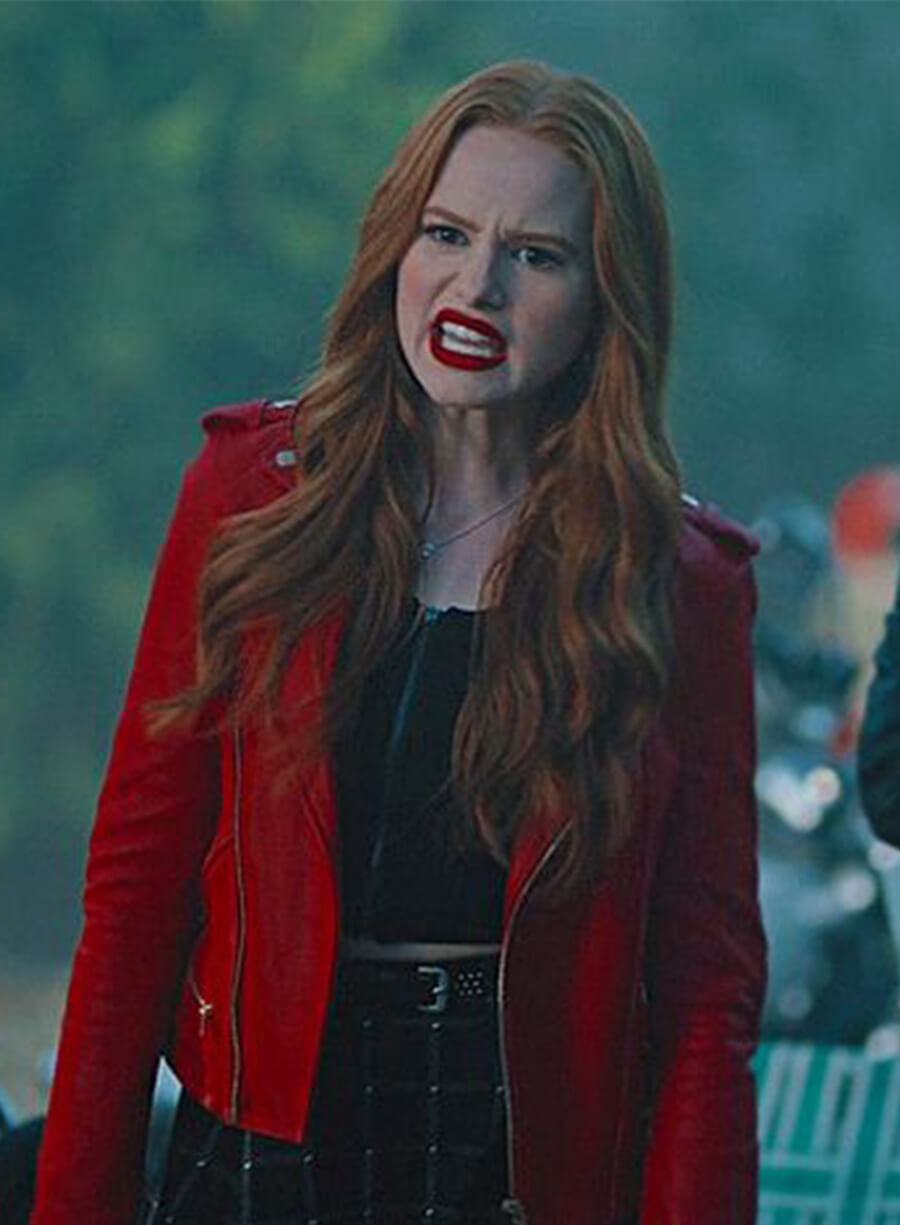 Harpoon Cheryl Blossom Inspired Red Leather Jacket - Riverdale S06 Style