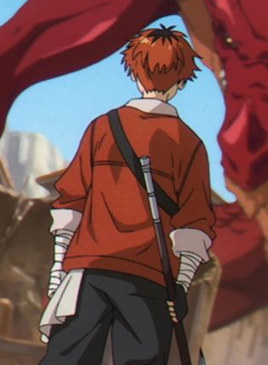 Harpoon Stark Inspired Red Leather Jacket - Frieren: Beyond Journey's End Style