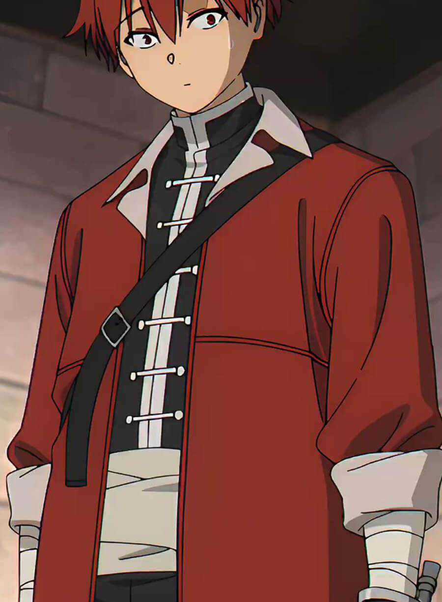 Harpoon Stark Inspired Red Leather Jacket - Frieren: Beyond Journey's End Style