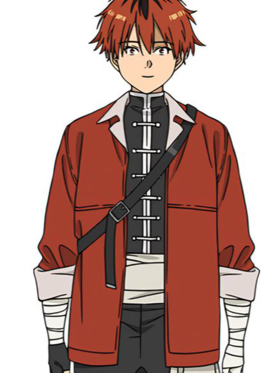 Harpoon Stark Inspired Red Leather Jacket - Frieren: Beyond Journey's End Style