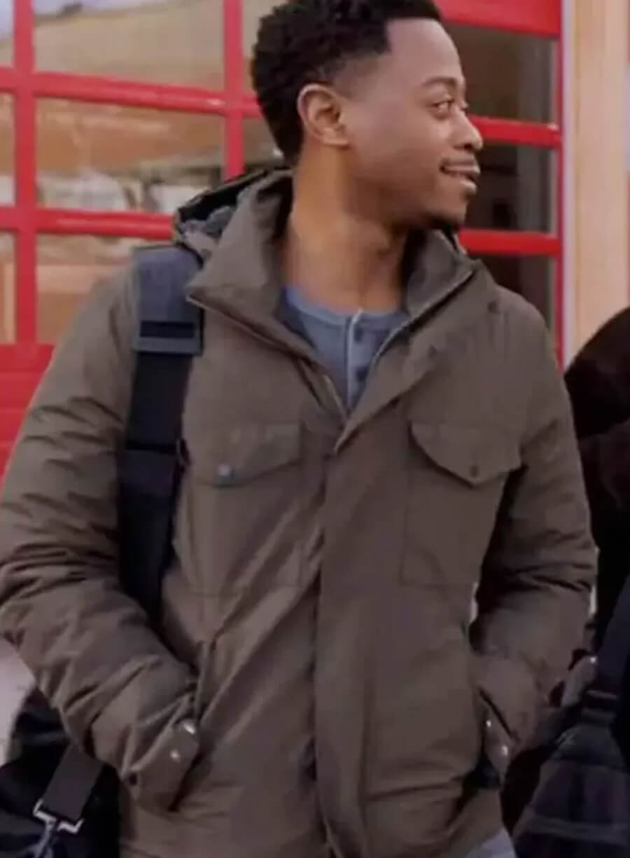 Harpoon Chicago Fire Darren Ritter S12 Inspired Blue and Black Fabric Hooded Jacket - Daniel Kyri Style