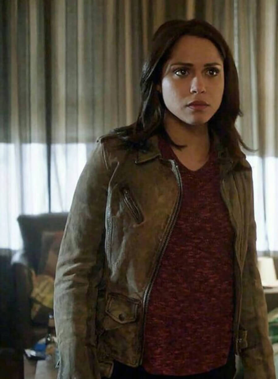 Harpoon Gabriela Dawson Inspired Brown Real Leather Leather Jacket - Chicago Fire Style