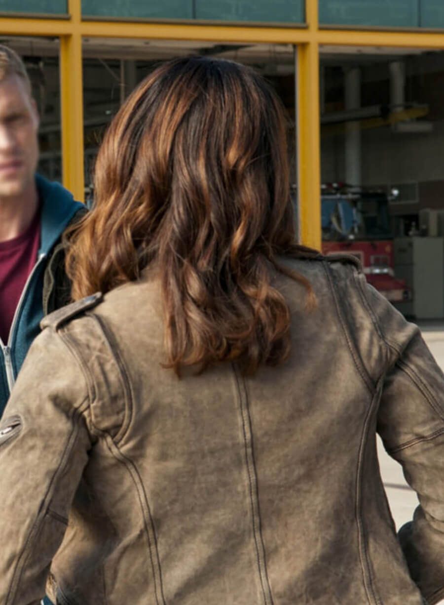 Harpoon Gabriela Dawson Inspired Brown Real Leather Leather Jacket - Chicago Fire Style