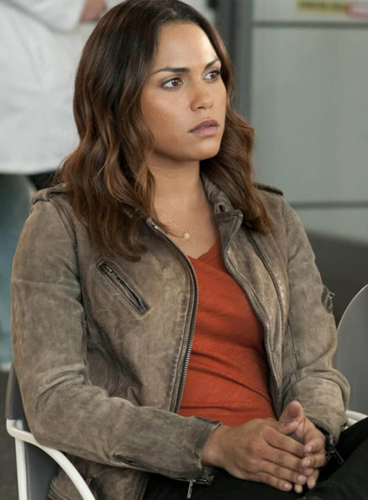Harpoon Gabriela Dawson Inspired Brown Real Leather Leather Jacket - Chicago Fire Style
