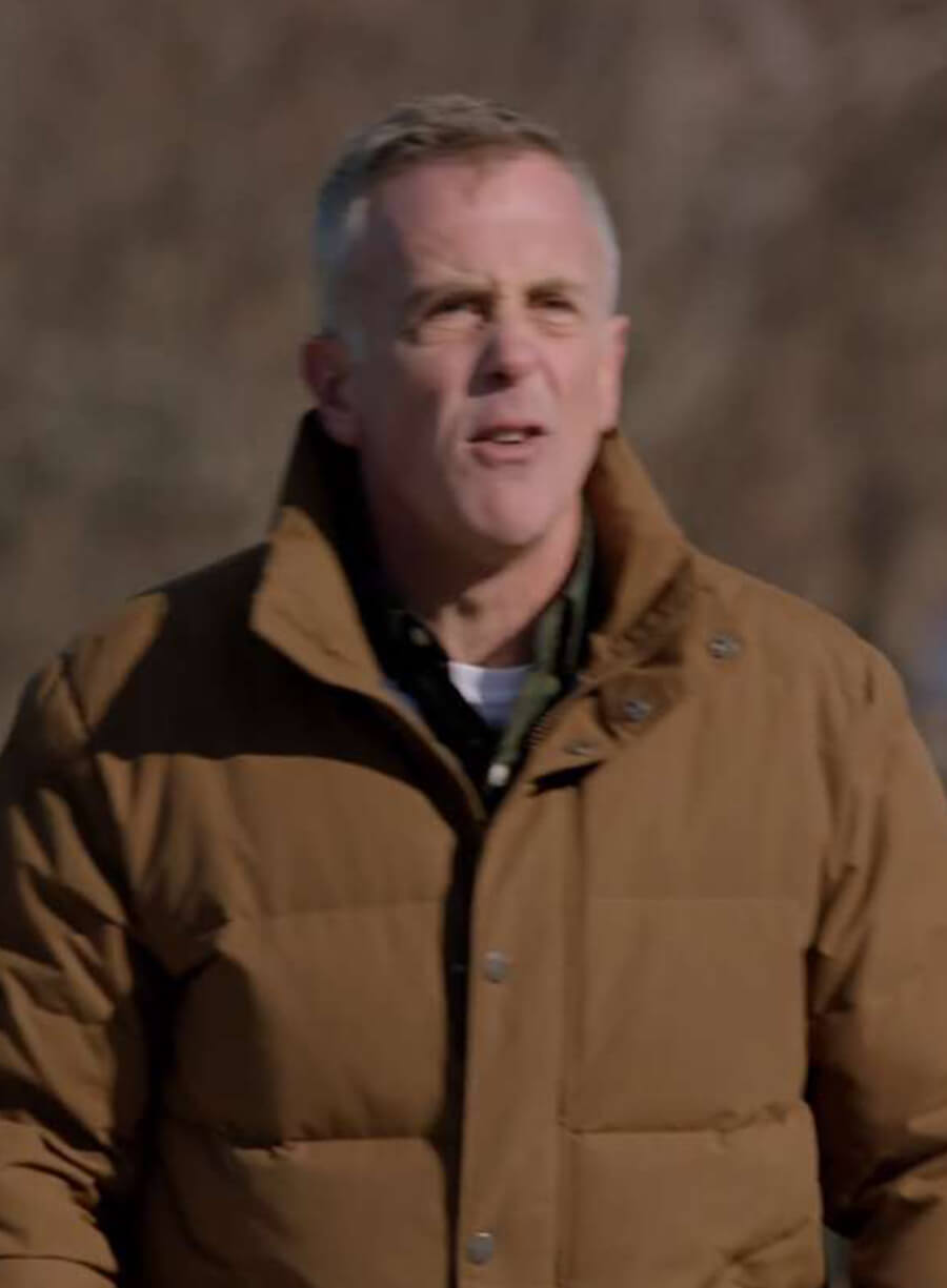 Harpoon Chicago Fire S12 Christopher Herrmann Inspired Brown Parachute Fabric Leather Jacket - David Eigenberg Style