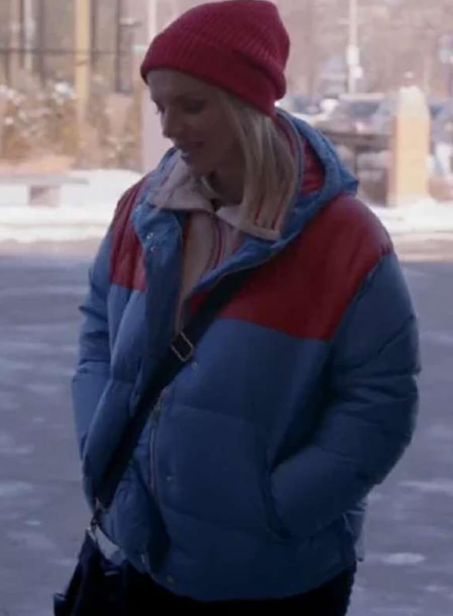 Harpoon Chicago Fire Sylvie Brett Puffer Inspired Blue Parachute Fabric Hooded Jacket - Kara Killmer Style