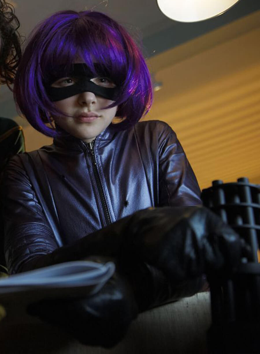 Harpoon Chlo� Grace Moretz Hit-Girl Inspired Purple Faux Leather or Real Leather Costume Jacket - Kick-Ass Style