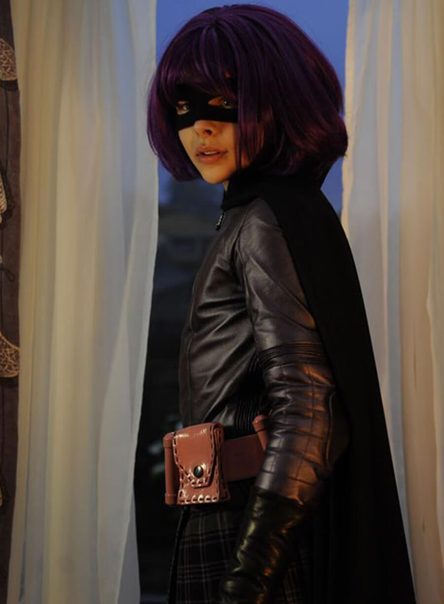 Harpoon Chlo� Grace Moretz Hit-Girl Inspired Purple Faux Leather or Real Leather Costume Jacket - Kick-Ass Style